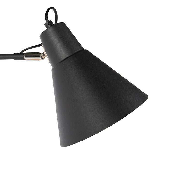 QAZQA Design wandlamp zwart verstelbaar - Luna