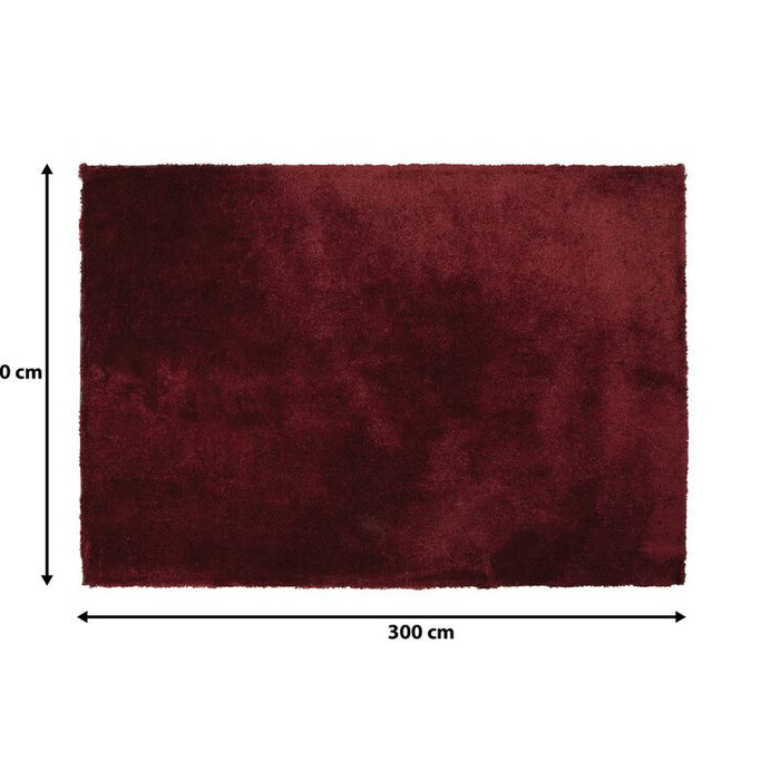 Beliani - EVREN - Shaggy vloerkleed - Rood - 200 x 300 cm - Polyester