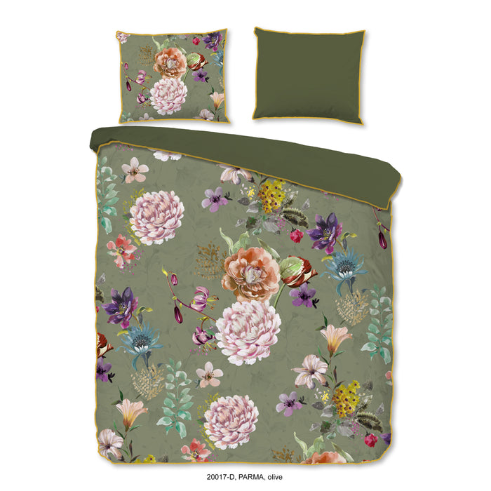 Descano Organic Parma Dekbedovertrek 140 x 220 cm - Olijfgroen