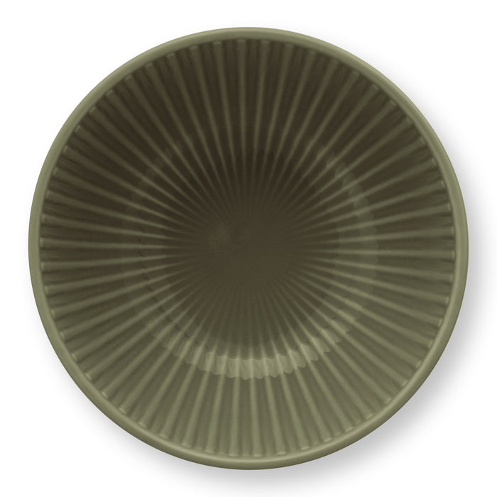 vtwonen Relievo Schaal Ø 15,5 cm - Set van 4 - Donkergroen