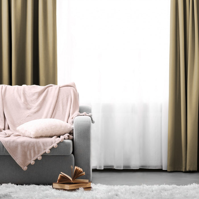 Lifa Living Geluidswerende en Verduisterende Gordijnen in Beige, 300 x