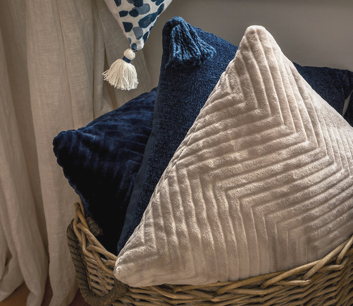 Dutch Decor - ZICO - Sierkussen zigzag 45x45 cm Pumice Stone - beige -