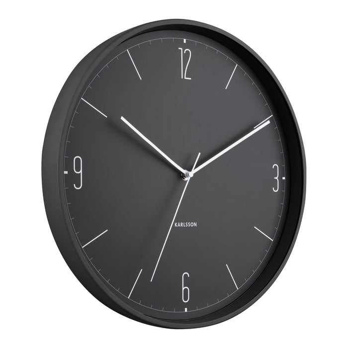 Karlsson Numbers & Lines Iron Wandklok - Zwart