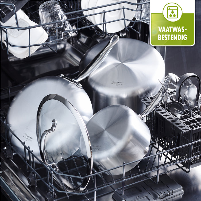 GreenPan Barcelona Evershine Hapjespan Ø 24 cm - Zilver