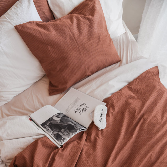 Crisp Sheets Dekbedovertrek 240 x 220 cm - Terracotta