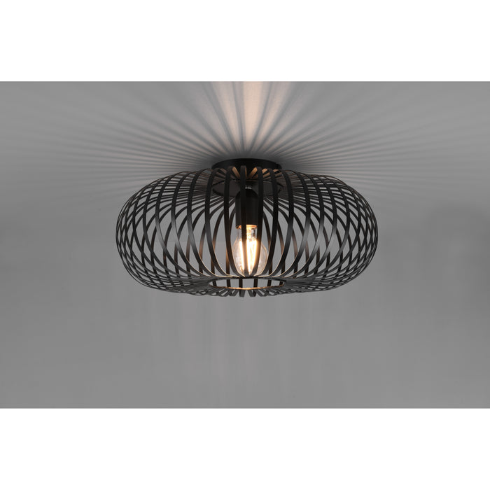 Trio Leuchten Johann Plafonnière Ø 40cm 60W Zwart