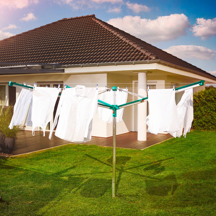 Leifheit Linomatic 500 Deluxe Droogmolen 50 m + Bodemhuls