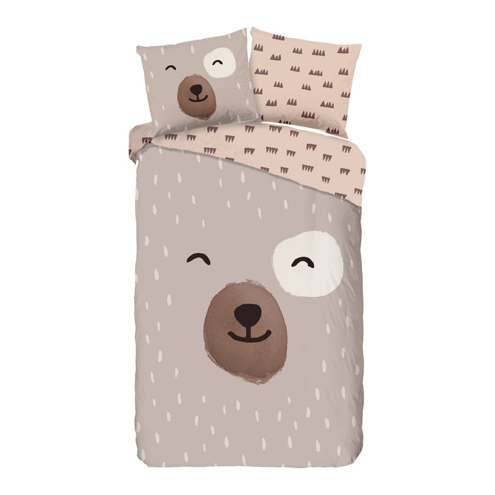 Good Morning Good Kinder Dekbedovertrek 140 x 220 cm - Taupe