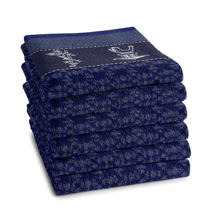 DDDDD keukendoek Haru - 50x55cm - Blauw - 6 stuks