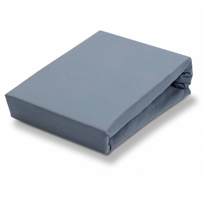 Jersey Soft Hoeslaken Dusty Blue | 180-200 x  200-220 cm | Blauw