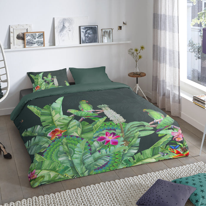 Good Morning Cato Dekbedovertrek 140 x 220 cm - Groen