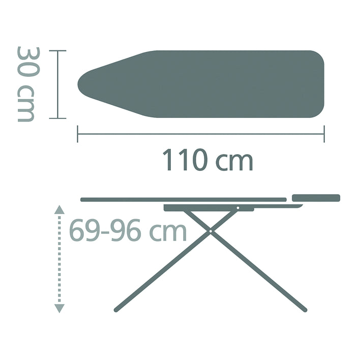 Brabantia Strijkijzerbeugel Strijkplank 110 x 30 cm