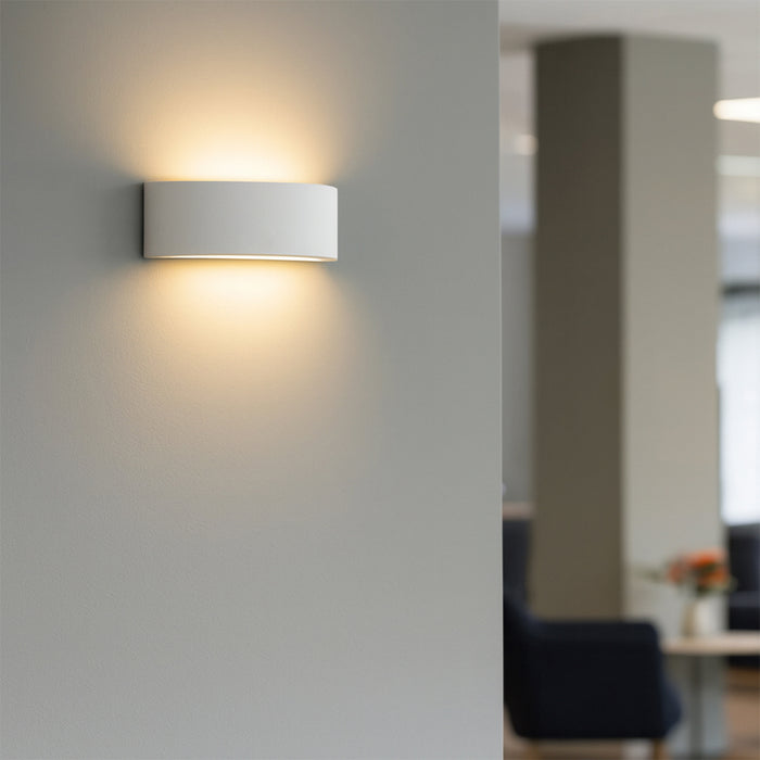 QAZQA Landelijke wandlamp gips wit - Aurel Novo