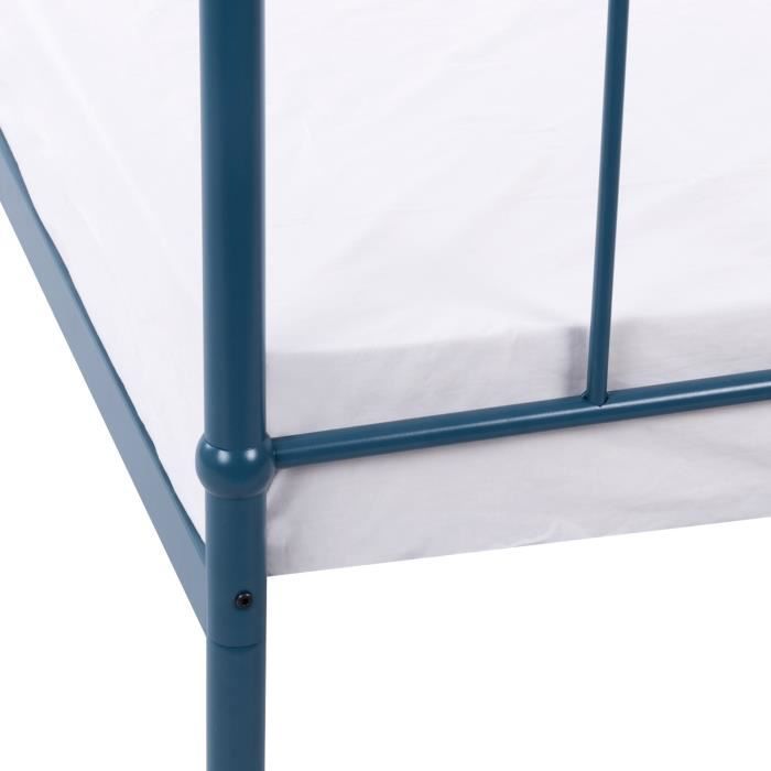 Cstore Metalen kinderbed - Lichtblauw - Inclusief boxspring - 90x190cm