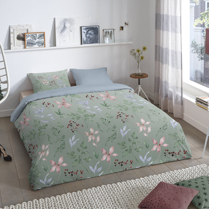 Good Morning Tirsa Dekbedovertrek 140 x 220 cm - Groen