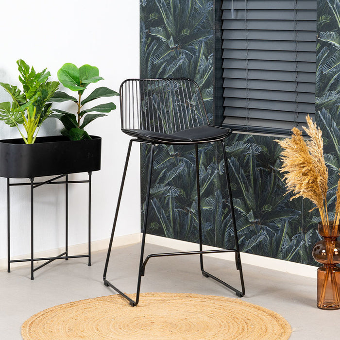 Livin24 Design barkruk Jenny zwart 67 cm - Barkrukken set van 2