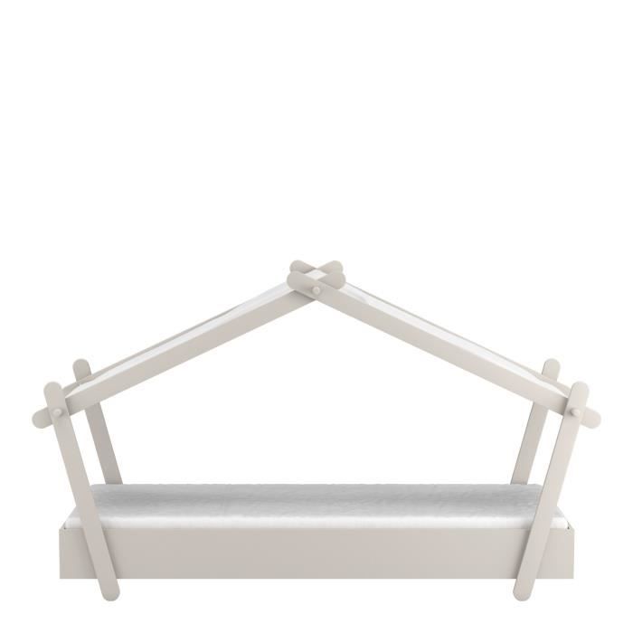 DEMEYERE Kinderhutbed - Mdf - Grijs - Inclusief bedbodem - 90x200 cm