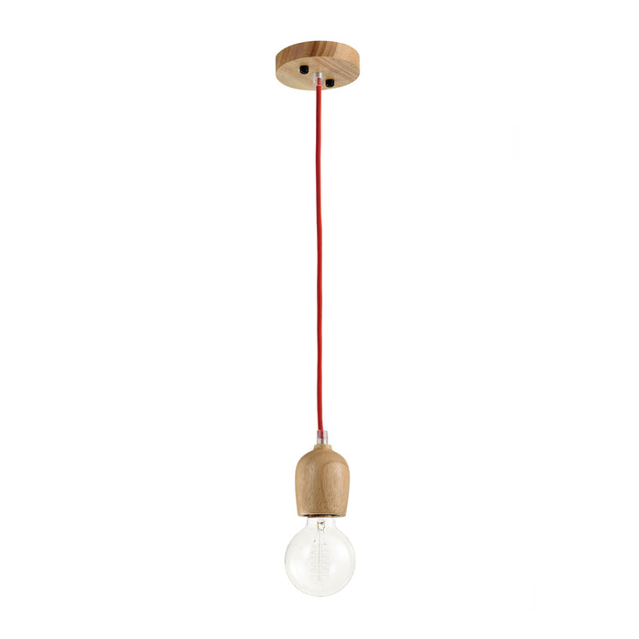 QUVIO Hanglamp hout - QUV5043L-WOOD