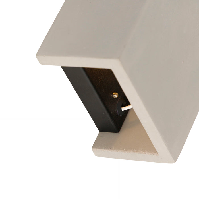 QAZQA Industriële wandlamp beton met lichteffect - Meave
