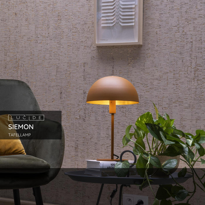 Lucide SIEMON Tafellamp - Okergeel