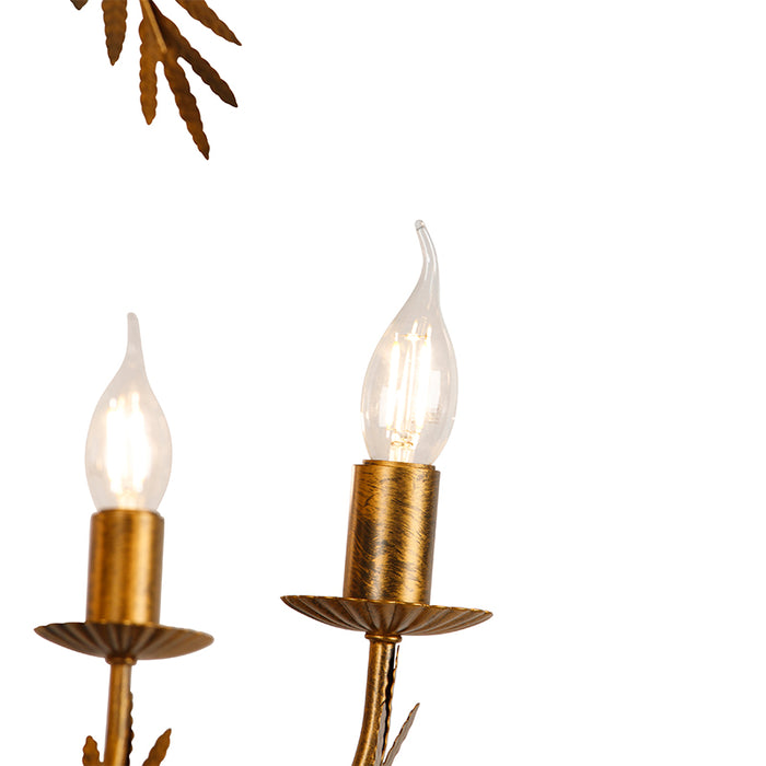 QAZQA Vintage kroonluchter goud 5-lichts - Botanica