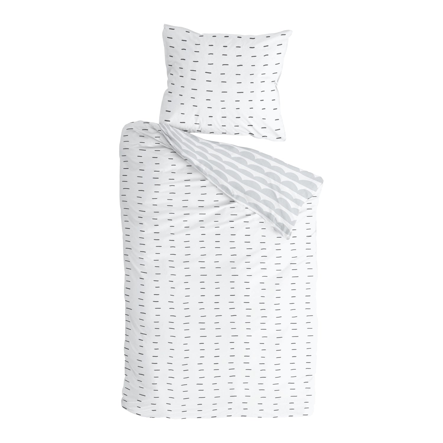 Walra More Dashes Dekbedovertrek 140 x 220/240 cm - Wit