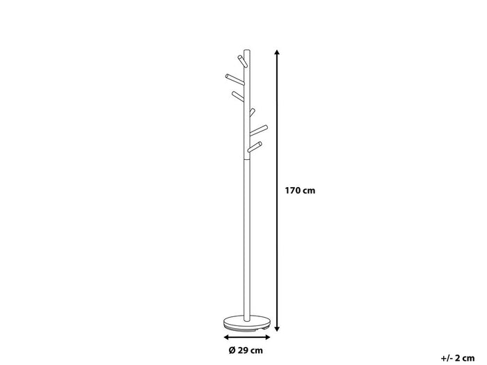 Beliani AUBUM Kapstok Zwart Hout