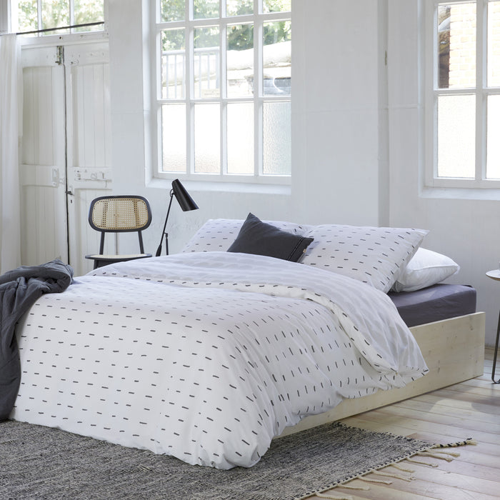 Walra More Dashes Dekbedovertrek 200 x 220/240 cm - Wit