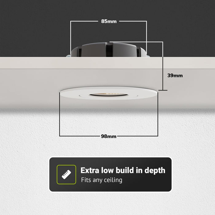 HOFTRONIC  Napels - LED Inbouwspots Badkamer IP65 Wit