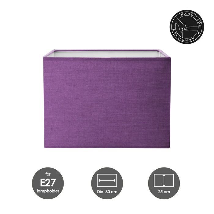 Home Sweet Home Lampenkap Block vierkant paars - B:30xD:30xH:25cm