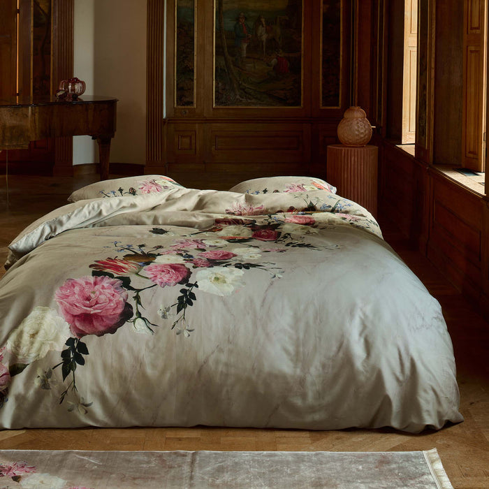 Essenza Flower Statement Dekbedovertrek 240 x 220 cm - Stone