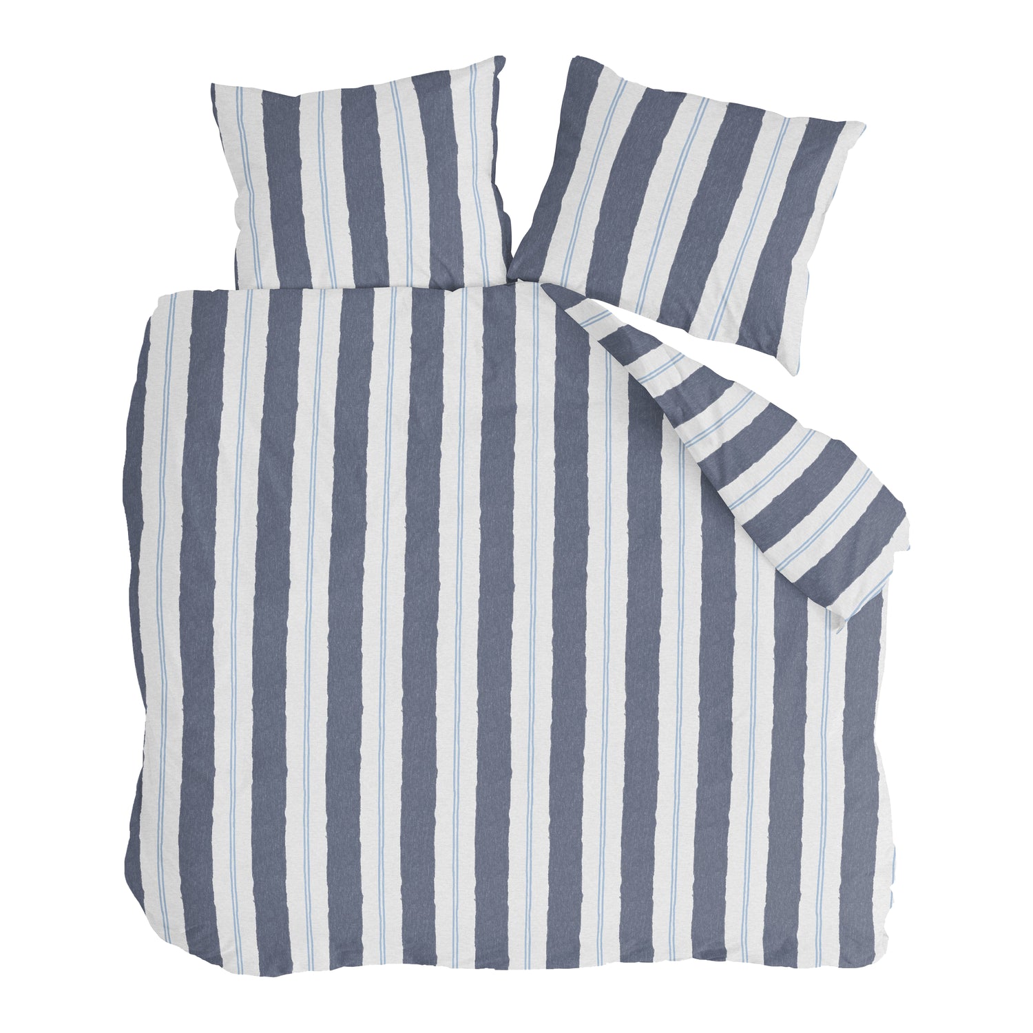 Walra Remade Nautic Stripes Dekbedovertrek 200 x 220/240 cm - Donkerblauw