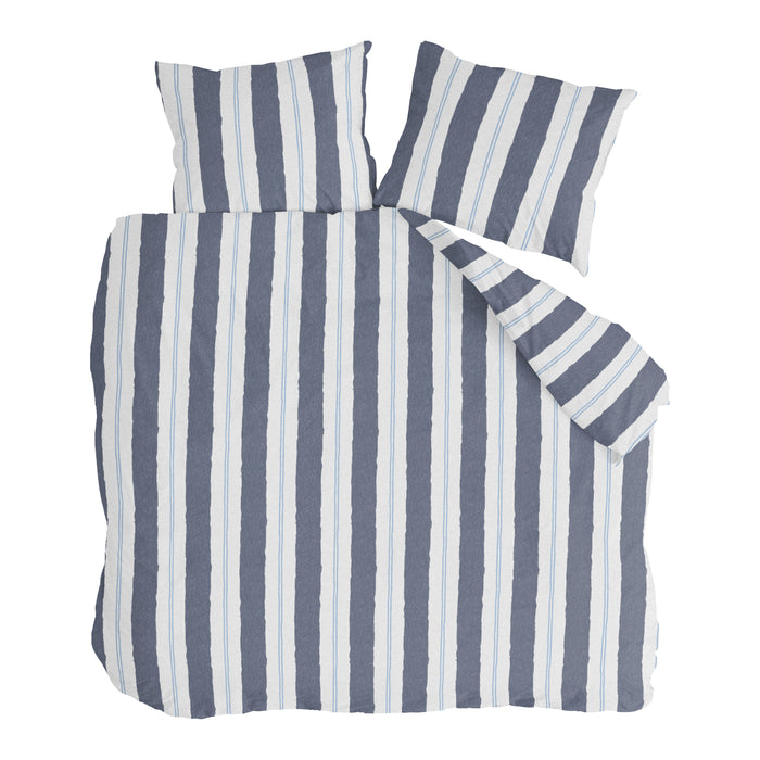 Walra Remade Nautic Stripes Dekbedovertrek 200 x 220/240 cm - Donkerblauw