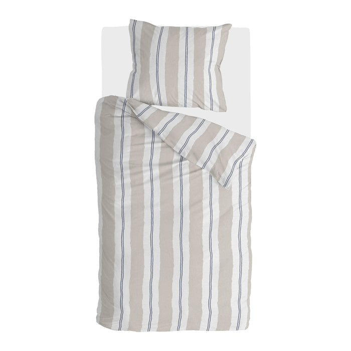 Walra Remade Nautic Stripes Dekbedovertrek 140 x 220/240 cm - Zand