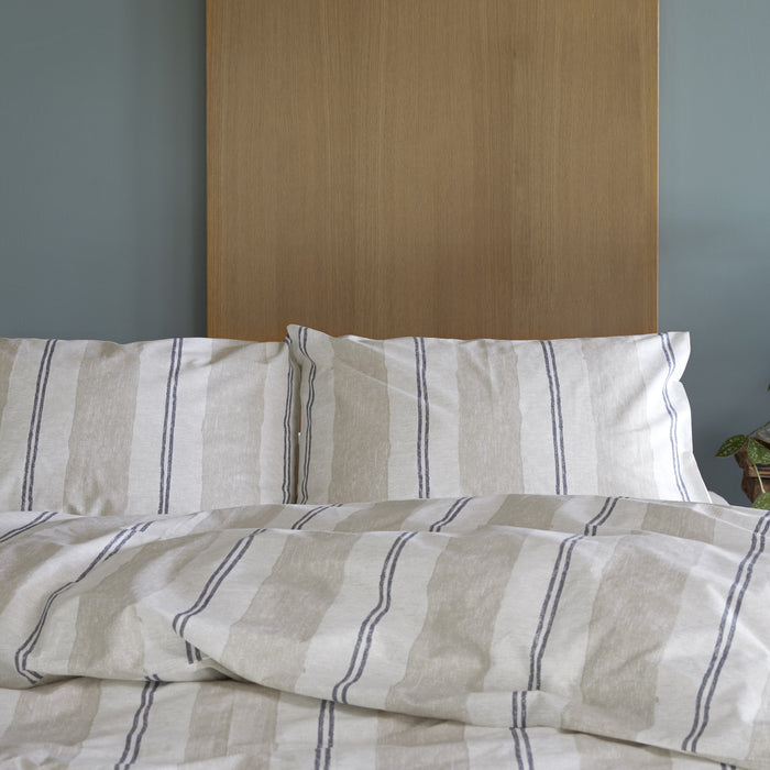 Walra Remade Nautic Stripes Dekbedovertrek 140 x 220/240 cm - Zand
