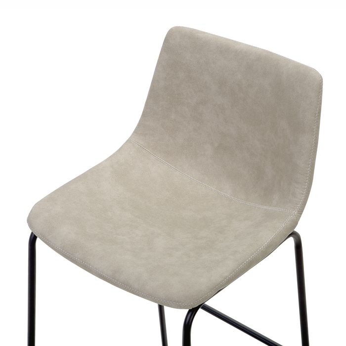 Beliani - FRANKS - Barkruk - Beige - Polyester