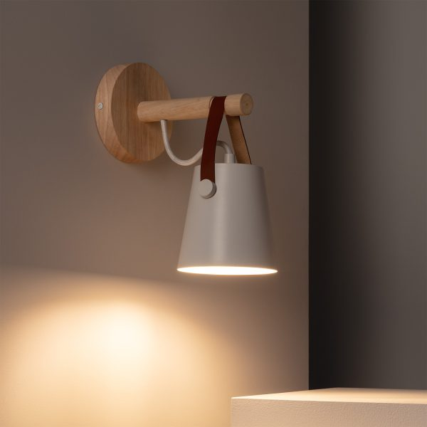 Bussandri Wandlamp scandinavisch - Metaal - Wit