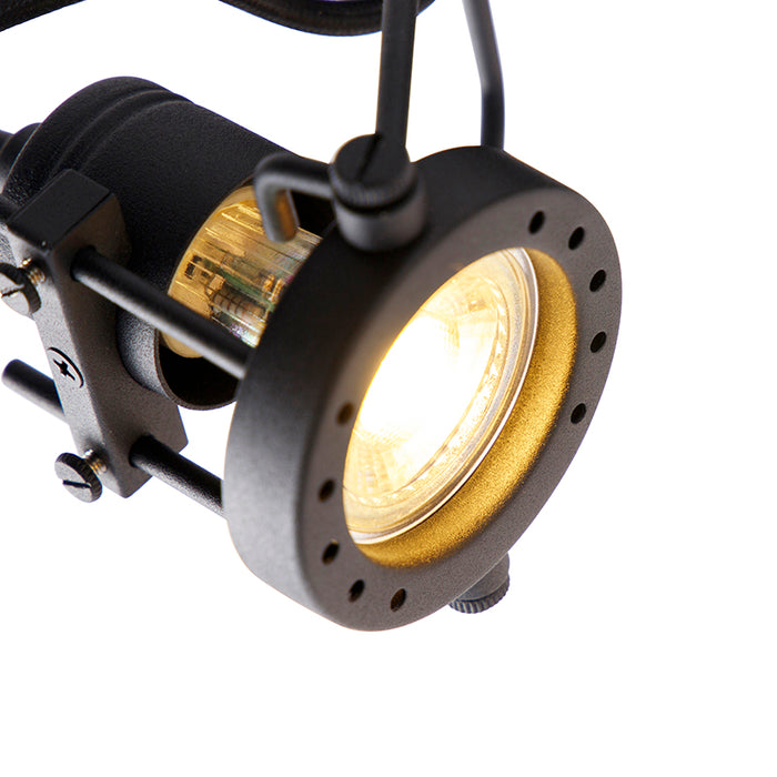 QAZQA Industriële spot zwart 3-lichts - Suplux