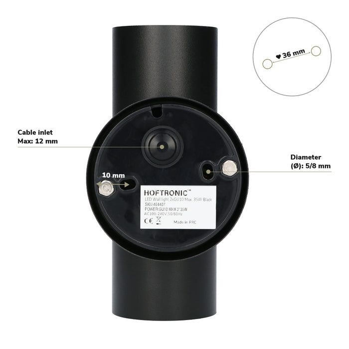 HOFTRONIC Blenda Huisnummer verlichting Zwart