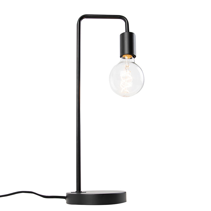 QAZQA Moderne zwarte tafellamp - Facil