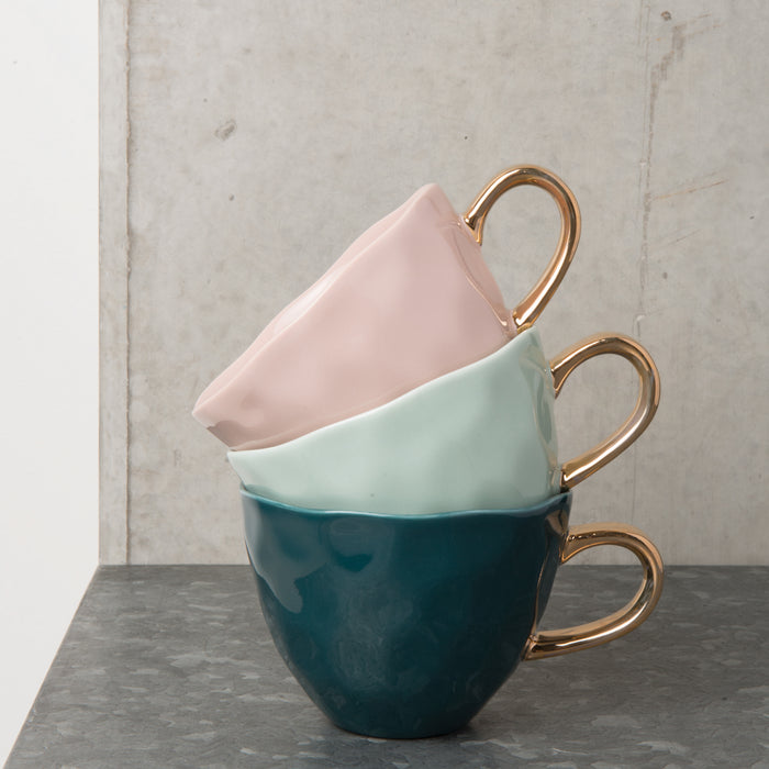 Urban Nature Culture Good Morning Cappuccino / Theekop - Blue Green  - 4 st.