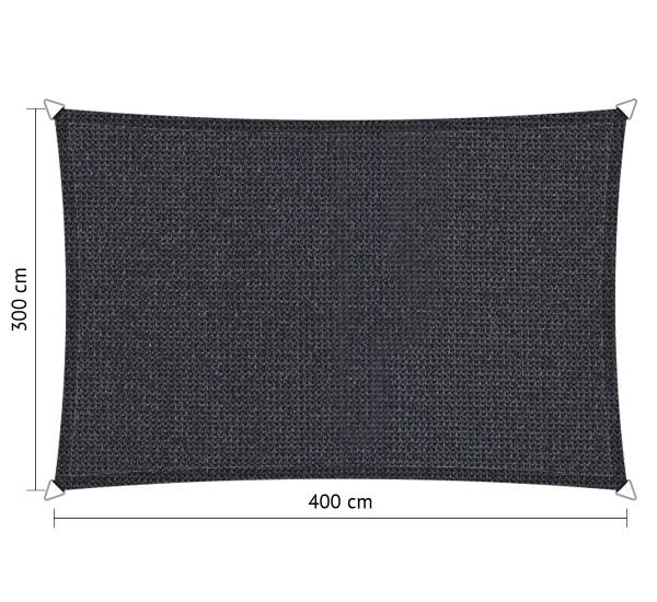 Shadow Comfort   rechthoek 3x4m DuoColor Carbon Black