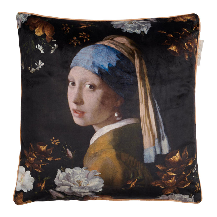 Essenza Floral Girl Sierkussen - Zwart