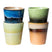 HKliving 70's Ceramics Ristrettokopje 0,1 L - Set van 4 - Calypso
