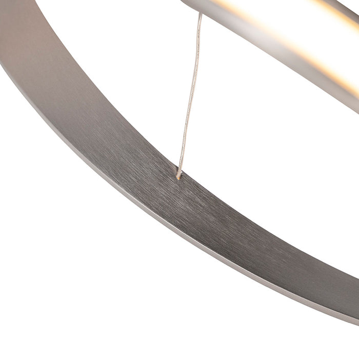 QAZQA Design hanglamp staal dimbaar incl. LED - Viola Due