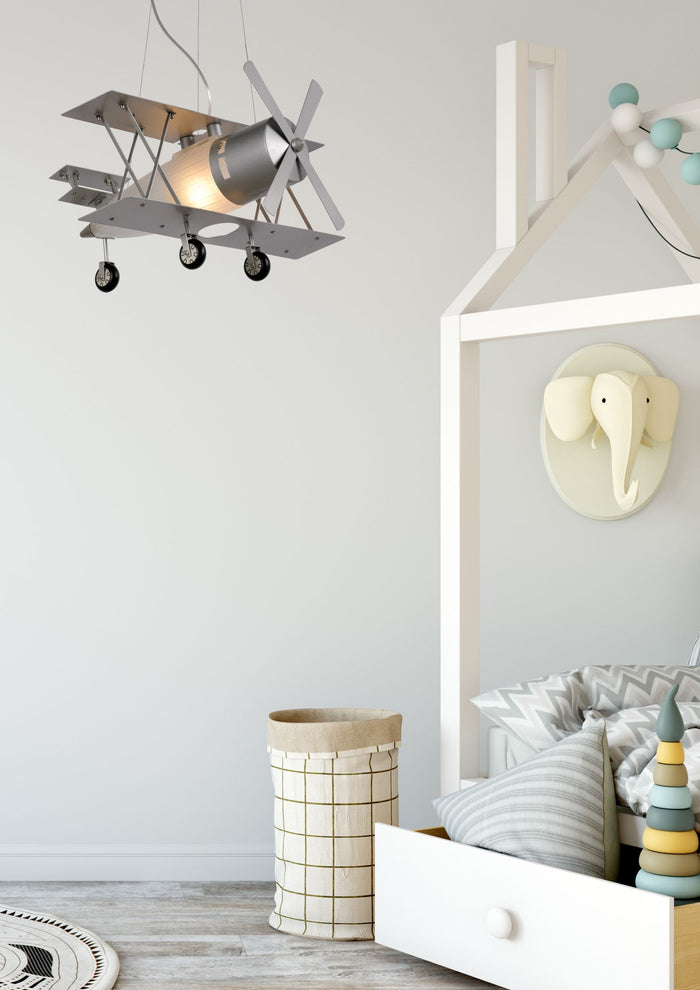 Lucide FOCKER Hanglamp 1xE27 - Grijs