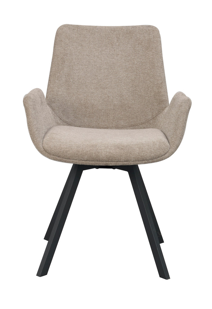 Rowico Norwell Draaibare Eetkamerstoel - Set Van 2 - Beige Stof