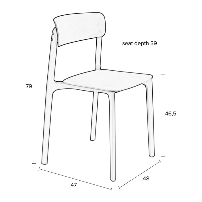 by fonQ basic Soren Eetkamerstoel - Blauw