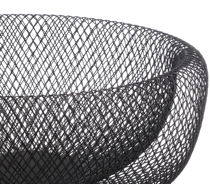 Fruitmand Opbergmand Mesh - Zwart - Ø 27cm