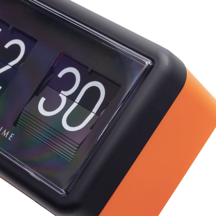 NeXtime - NeXtime - Flip Klok  - Tafel of Wandklok -Oranje|Zwart